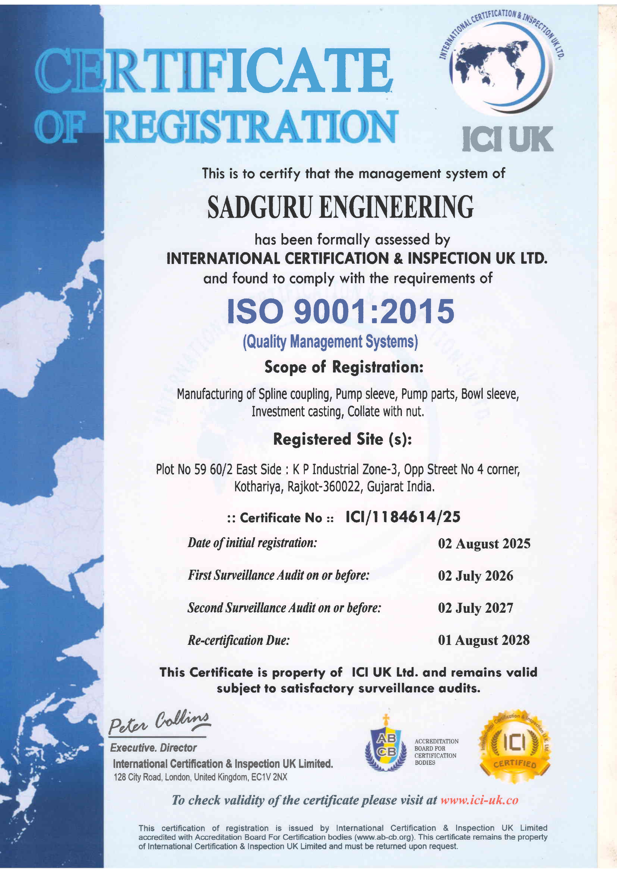 ISO 9001:2015 Certificate